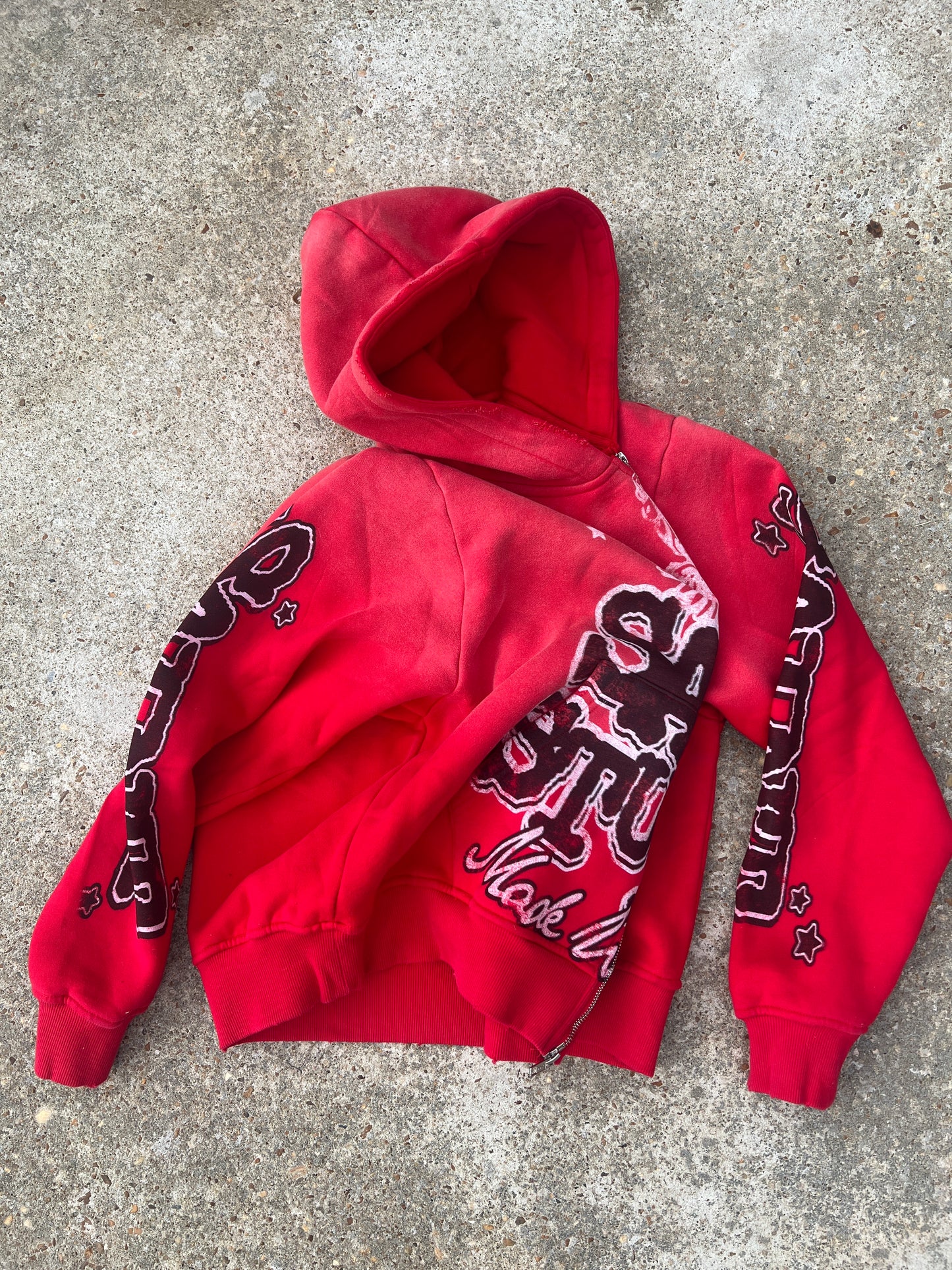 Red "Saint Angels" Zip-Ups